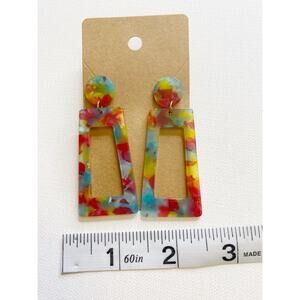Rectangle Acrylic post earrings